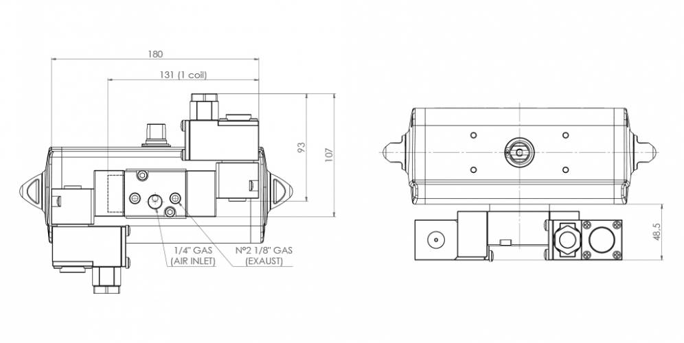  CNOMO bobi̇nli̇ 3/2 - 5/2 NAMUR solenoi̇d vana ATEX