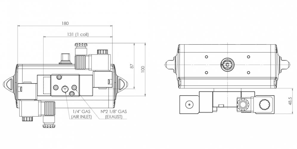 CNOMO bobinli 3/2 - 5/2 NAMUR solenoid vana