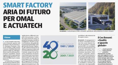 "Giornale di Brescia", ACTUATECH'in yıldönümünden bahsediyor