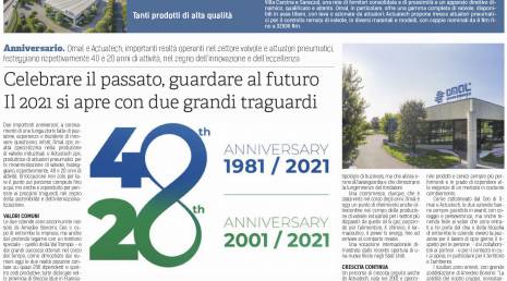 "BresciaOggi" ACTUATECH'in 20. doğum gününü kutluyor